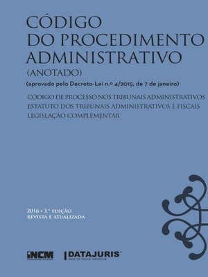 cover image of Código do Procedimento Administrativo (Anotado) 3ª edição